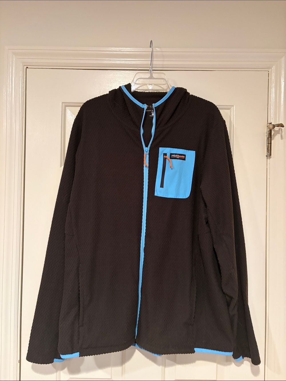 Mens Venture Endurance Chocolate Jacket with Light Blue Trim, XL